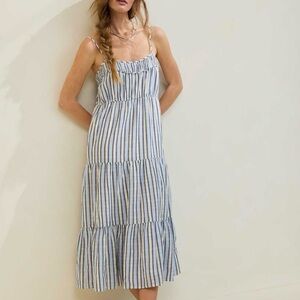 Aerie Striped Tiered Maxi Dress Sz XS